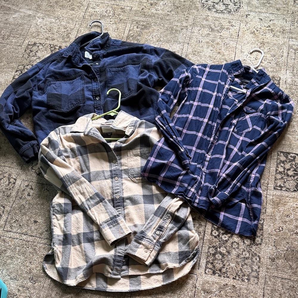 Aerie Bundle,  Plaid Button-Down Shirts